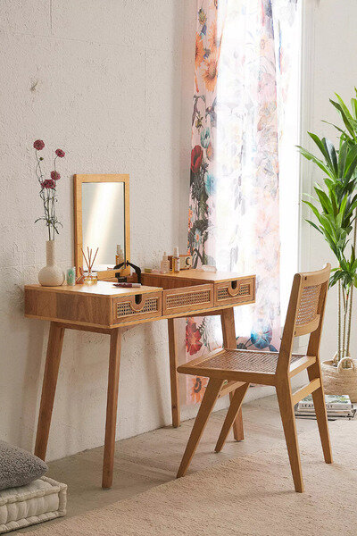 Urban Outfitters Marte Light Brown Dressing Table RRP £550