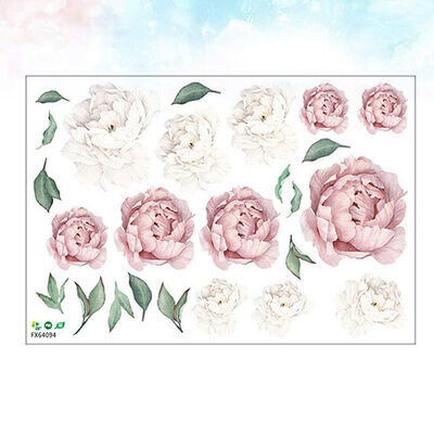 Rose Flower Wall Decals Wallpaper Mural Cartoon Nursery Sticker