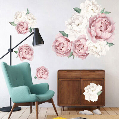 Adhesive Wall Decal Flower Stickers Bedromroom Decorations Cartoon Applique