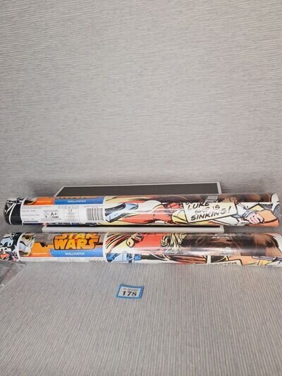 2 X Rolls Of New Unused Cartoon Star Wars Wallpaper Disney