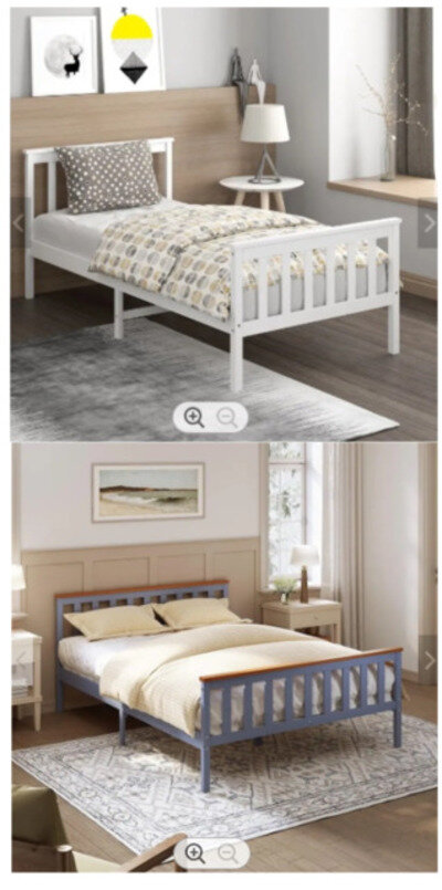 Wooden Bed Frame Pine Single 4ft6 Double King Size Bed With Mattress Option