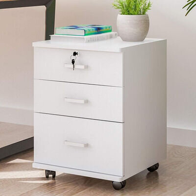 3 Drawer Modern Bedside Cabinet Bedroom Storage Furniture Side Table UKDC