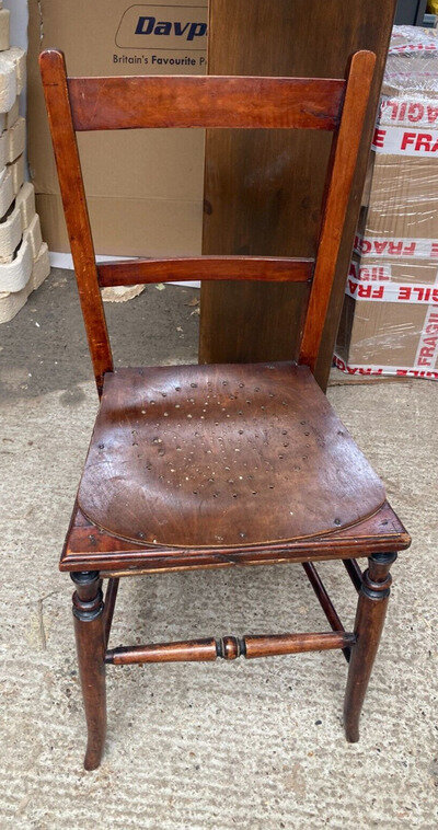 Vintage Brown Wooden Bedroom Chair