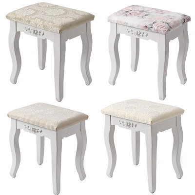 Damask Floral Dressing Table Stool Vanity Makeup Stool Bedroom Chair Piano Seat