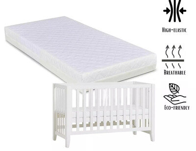 Ultra Fibre Cot Bed Mattress For GRACE, REDKITE & MAMAS & PAPAS-95 x 65 x 5 cm