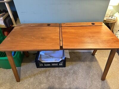 Mid Century Double School Desk