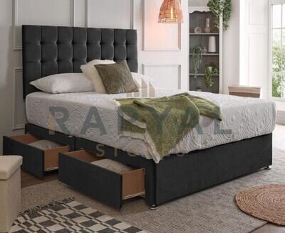 ORTHOPAEDIC DIVAN BED SET WITH MATTRESS AND HEADBOARD 3FT 4FT6 Double 5FT King