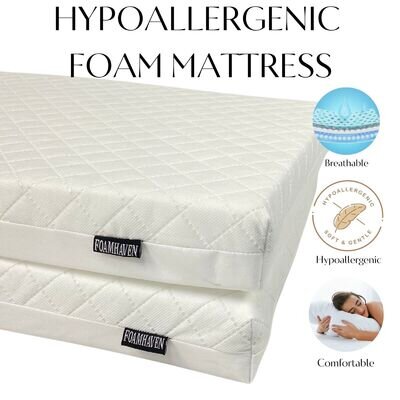 Cot bed Mattress 140x70cm,120x60cm hypoallergenic, breathable, removable cover