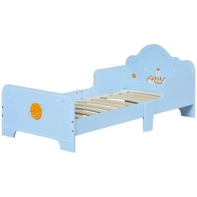 ZONEKIZ Toddler Bed w/ Space-themed Patterns, for Boy, Girls, Ages 3-6 Years