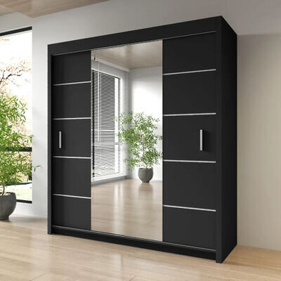 Oslo Mirror Bedroom Sliding Wardrobe