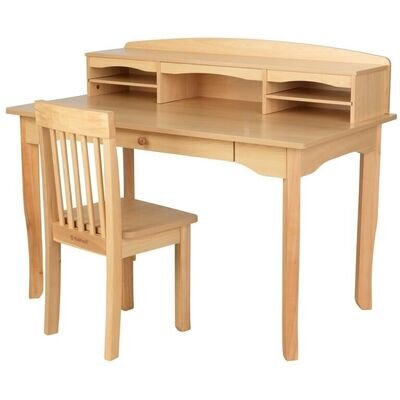 Children Kids Kidskraft School Wood Desk Ergonomic Chair & Table No Hump Top