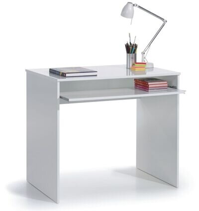 LEO Computer Study Desk Childrens Bedroom Furniture White Melamine Veneer