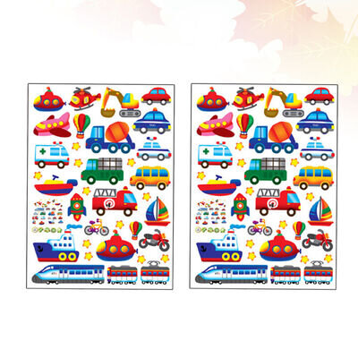 2 Pcs Cartoon Wall Decor Premium Sticker Kindergarten Child