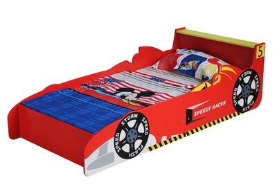 MCC® Toddler Bed Cars Speed Kids Junior Bed with Luxury Foam Mattress Made in UK