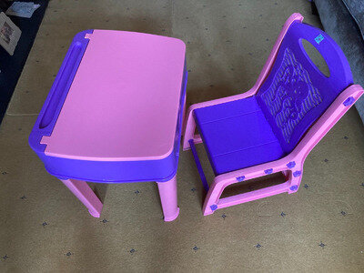 Kids Nilkamal Apple Junior's Pink/Purple Study Set Inc Desk with Storage & Chair