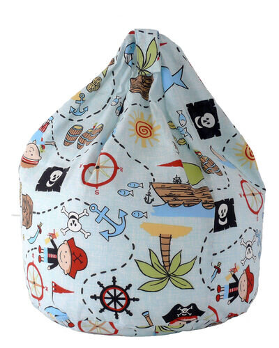 Child Size Blue Pirate Island Beach Bean Bag With Beans By Bean Lazy