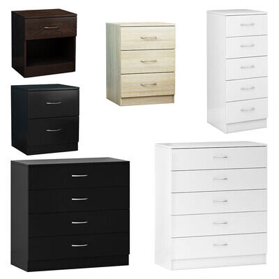 Modern Chest of Drawers Bedside Cabinet Nightstand 1 2 3 4 5 Drawer Bedroom