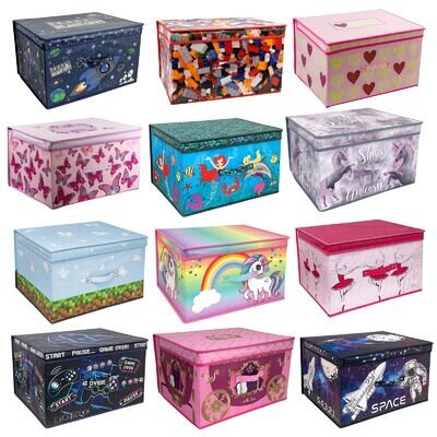 Large Collapsible Storage Box Folding Jumbo Storage Chest Kids Room Toy Box