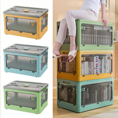 Stackable Storage Box Wheeled Container Blanket Clothes Toy Organizer Folding