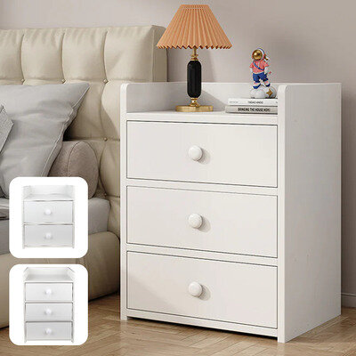 3 Drawer Wooden Bedroom Bedside Cabinet Furniture Storage Nightstand Side Table