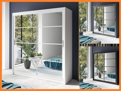 Sliding Door Bedroom Mirror Wardrobe DAKO 1 Optional LED - 3 Colours - BEST DEAL