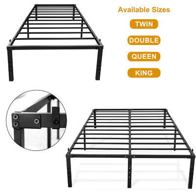 Twin/Double/Queen/King Metal Bed Frame Modern Stylish Comfy Bedroom Furniture