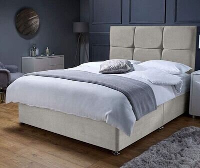 PLUSH DIVAN BED SET WITH LUX MATTRESS AND HEADBOARD 3FT 4FT 4FT6 Double 5FT King