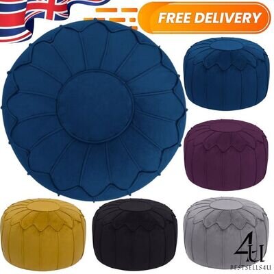 Moroccan Bean Bag Footstool Round style lightweight comfy portable durable 27x45