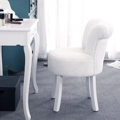 Upholstery Side Seat Makeup Chair Dressing Vanity Stool Cushioned Bedroom Chair