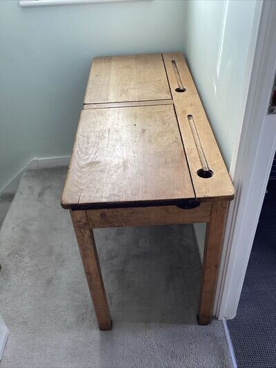 Wooden Children’s Vintage Double School Desk-COLLECT FROM ERITH