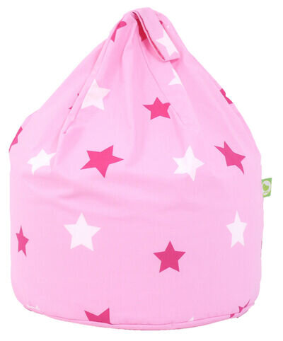 Child Size Pink Stars Bean Bag With Beans By Bean Lazy