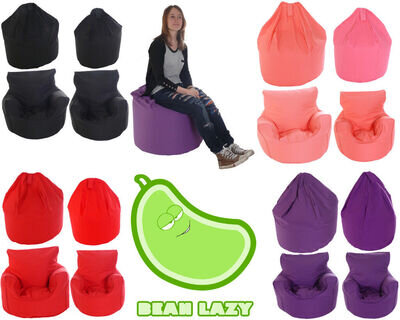 BeanLazy Kids/Teens/Adult Sizes Bean Bag/Gaming Seat. 100% Cotton. With Filling.