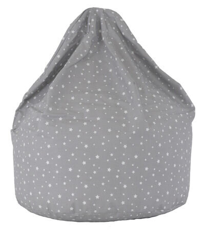 Bean Lazy ® 100% Cotton Child Size Grey Stars Bean Bag with Filling