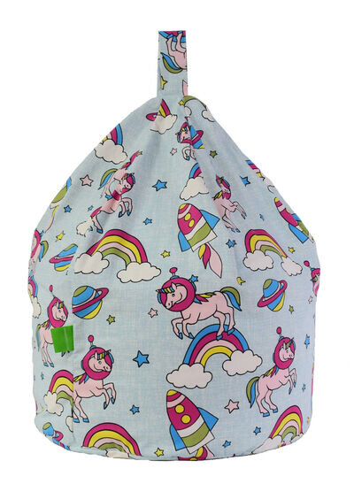 Cotton Space Unicorn Pastel Rainbow Child Size Bean Bag By Bean Lazy …