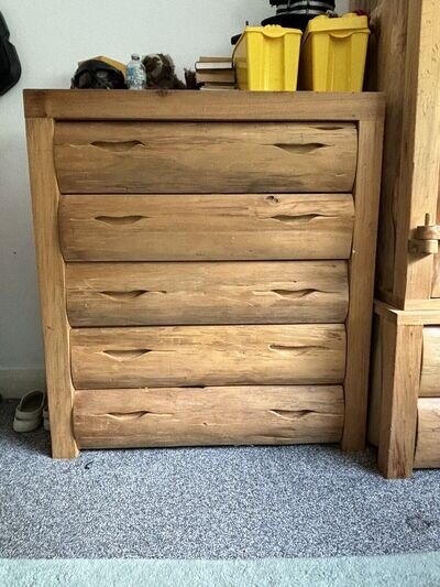 solid wood chest of drawers used