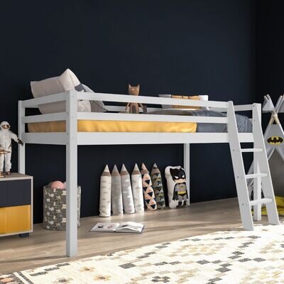 Kids Bunk Beds Cabin Bed Mid Sleeper Loft Bed Single Childrens Pine Wooden Frame