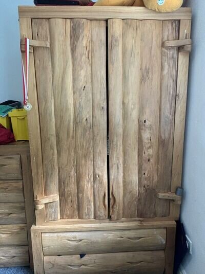 wooden wardrobe with drawers
