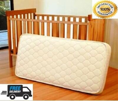 BABY COT BED TODDLER QUILTED MATTRESS WATERPROOF BREATHABLE 140 x 70 x 10 CM