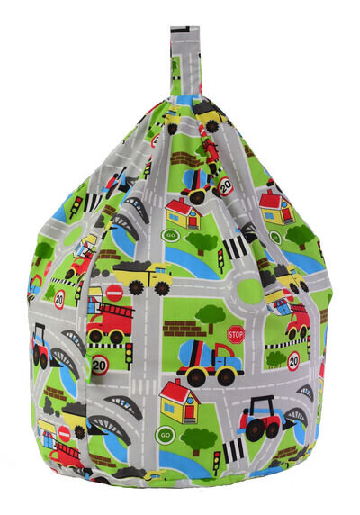 Cotton Transport Road Map Bean Bag Child Size By Bean Lazy