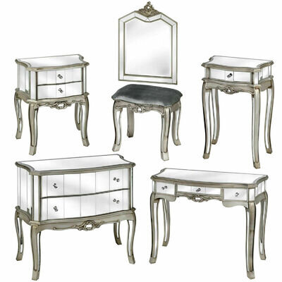 Mirror Dressing Table Bedroom Bedside Cabinet Console Dresser French Glass