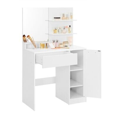 VASAGLE Dressing Table, Makeup Table, Vanity Table with Mirror RDT119W01