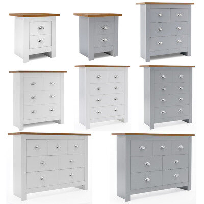 Chest of Drawers Bedside Cabinet Storage Wooden Modern Bedroom Furniture Home