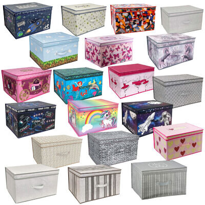 Large Collapsible Storage Box Folding Jumbo Storage Chest Kids Room Toy Box