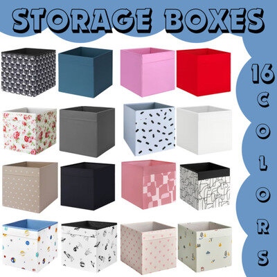 Collapsible Storage Box Magazine Kallax Shelf Toy Boxes Unit Organizer Home UK