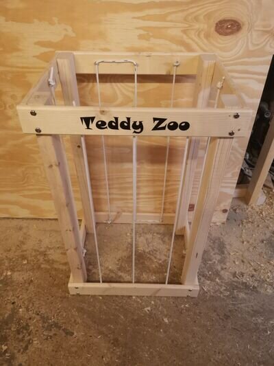 Cuddly Toy / Teddy Storage - Zoo Cage - Toy Box - Wooden